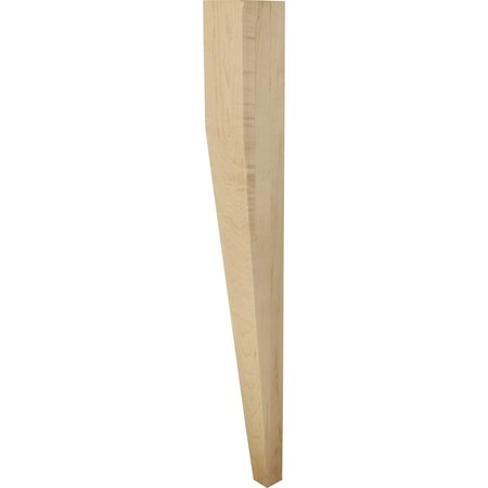 HARDWARE RESOURCES 3-1/2" Wx3-1/2"Dx25-1/4"H Hard Maple Two Side Tapered Post P31TL-HMP